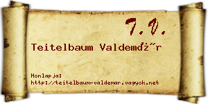Teitelbaum Valdemár névjegykártya